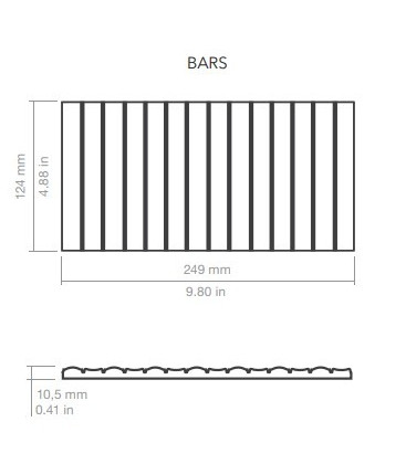 Faces Bars Steel Blue 12,5x25cm.