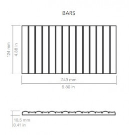 Faces Bars Steel Blue 12,5x25cm.